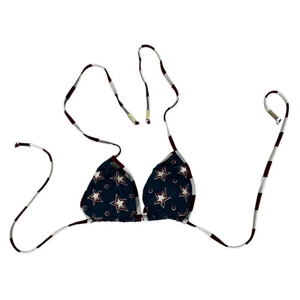 River Island Bikini Top Stars Stripes size 6